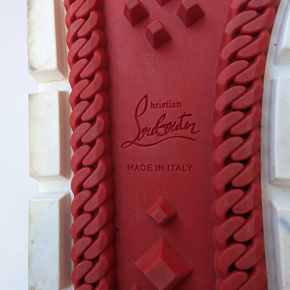 Christian Louboutin Cream Women's Sandals with Fringe - Picture 9 of 11